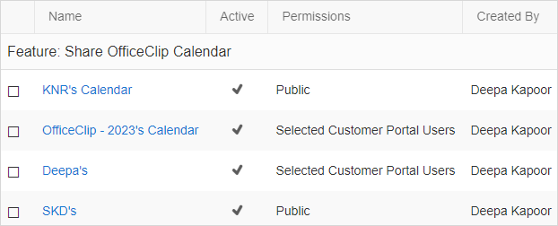 Share calendar with your teams and customers