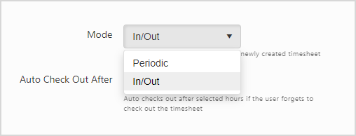 select the timesheet mode