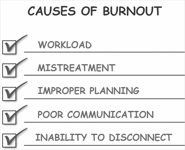 causes of burnout at work