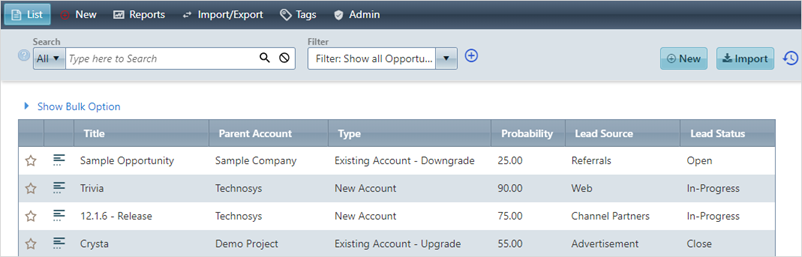 tracking leads via CRM software