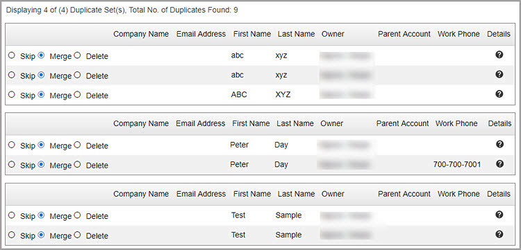 Merge and remove duplicates from contacts