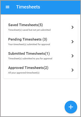 List of timesheets