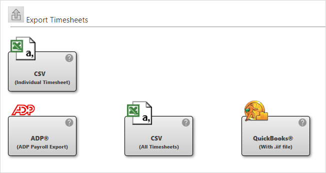 exporting timesheets to third party system