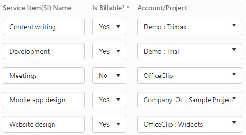 create multiple projects and tasks