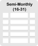 Semi-Monthly(16-31) Timesheet template