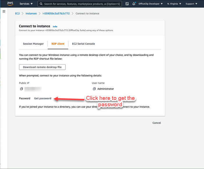 EC2 Get RDP Password