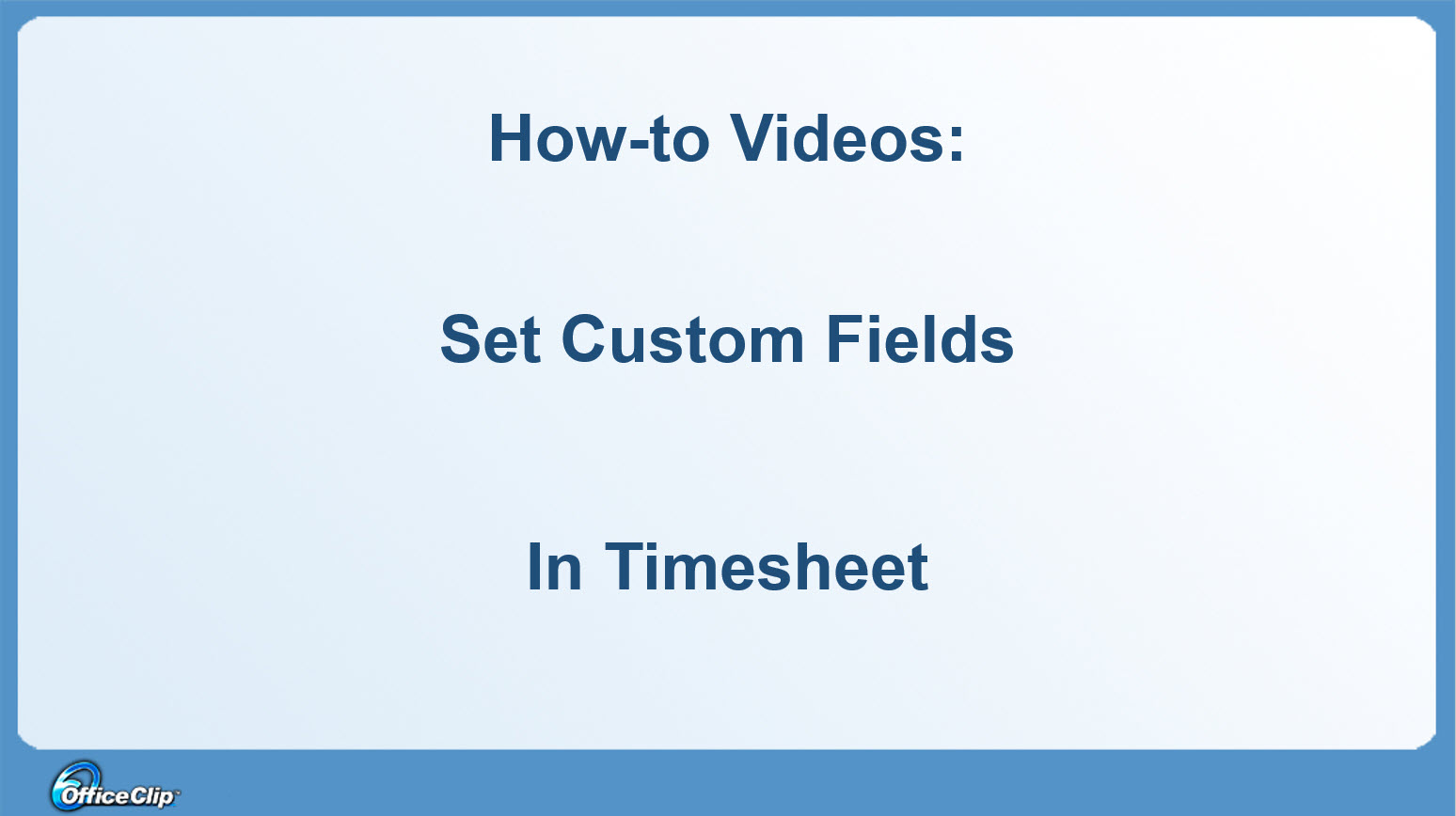 set custom fields